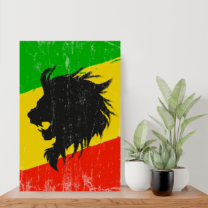 Placa Decorativa Leão Jamaica Desenho